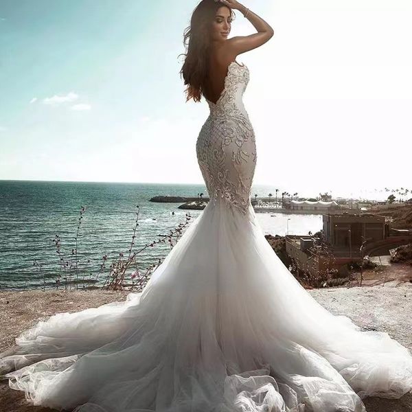 lace mermaid wedding dresses 2023 tulle lace applique beaded crystals off shoulder wedding bridal gowns, White
lace mermaid wedding dresses 2023 tulle lace applique beaded crystals off shoulder wedding bridal gowns, White