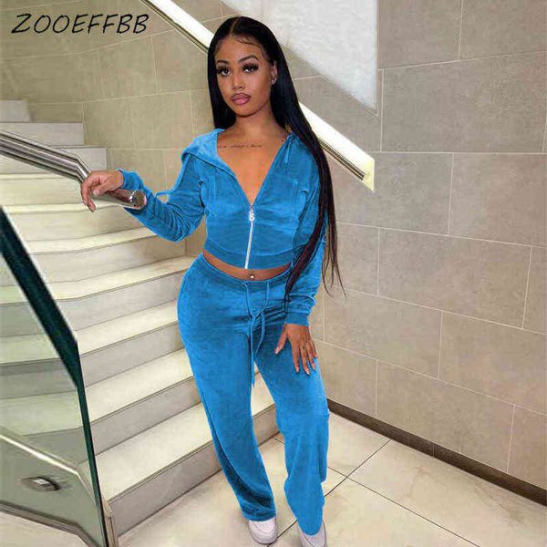 women's two piece pants zooeffbb fall velvet tracksuit two piece set hoodies long sleeve zip crop and straight pants outfits for women, White
women's two piece pants zooeffbb fall velvet tracksuit two piece set hoodies long sleeve zip crop and straight pants outfits for women, White