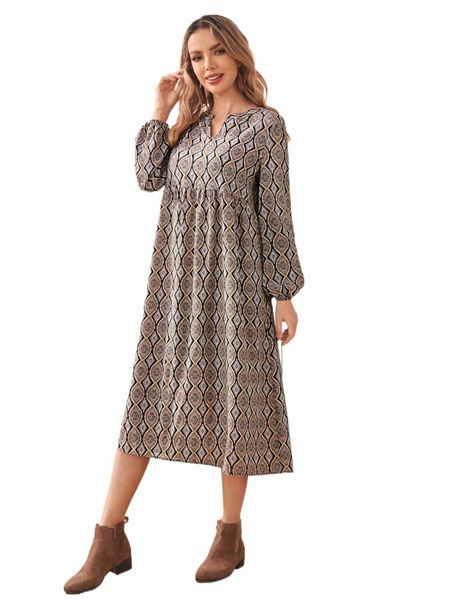 casual dresses emery rose notch neck lantern sleeve allover print dress 87ix#, Black;gray
casual dresses emery rose notch neck lantern sleeve allover print dress 87ix#, Black;gray