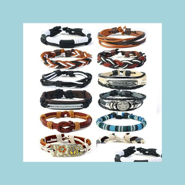 beaded strands 12pcs/set retro leather bracelets for women and men handmade diy woven set charm mtilayer couple jewelry d carshop2006 dhkcn, Black
beaded strands 12pcs/set retro leather bracelets for women and men handmade diy woven set charm mtilayer couple jewelry d carshop2006 dhkcn, Black