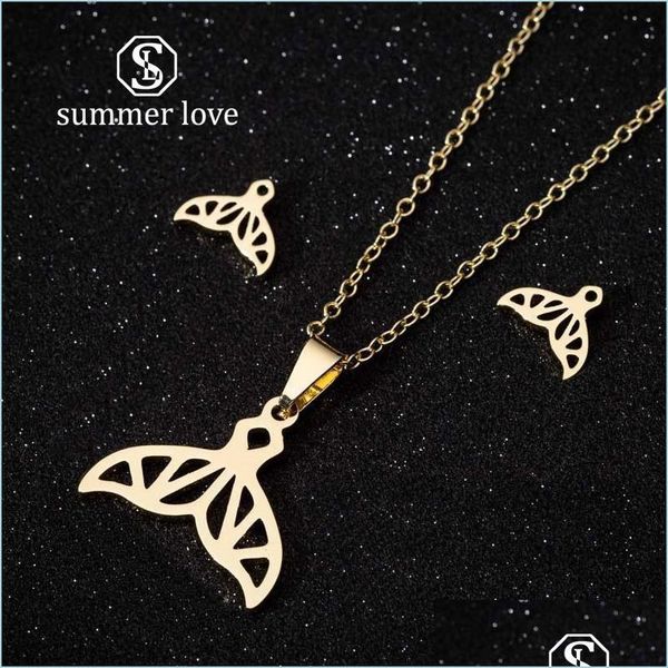 pendant necklaces stainless steel mermaid tail pendant charm necklace earring set for women trendy gold chain newdhdhzsh, Silver
pendant necklaces stainless steel mermaid tail pendant charm necklace earring set for women trendy gold chain newdhdhzsh, Silver