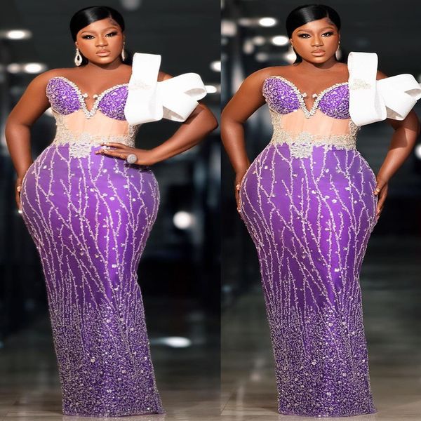 2022 arabic aso ebi lavender sheath prom dresses beaded crystals lace evening formal party second reception birthday engagement gowns dress, Black
2022 arabic aso ebi lavender sheath prom dresses beaded crystals lace evening formal party second reception birthday engagement gowns dress, Black