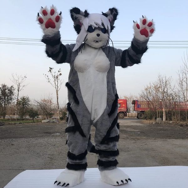 husky dog animal fursuit fluffy hairy mascot costume halloween fancy dress-up party light gray black stripe furry outfit, Red;yellow
husky dog animal fursuit fluffy hairy mascot costume halloween fancy dress-up party light gray black stripe furry outfit, Red;yellow