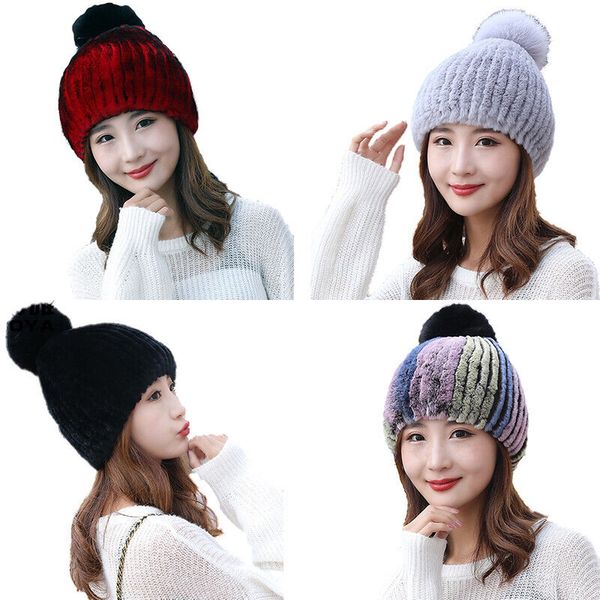 winter real fur hats women rex rabbit skullies beanie cap with fox pom pom, Blue;gray
winter real fur hats women rex rabbit skullies beanie cap with fox pom pom, Blue;gray