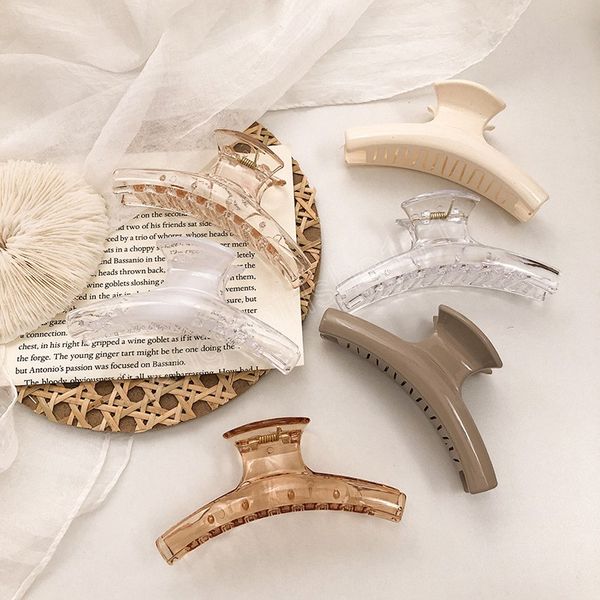 beige khaki clear transparent hair claws arc shaped geometric hair crab clamps korean women girls barrettes catch clips grippers, Slivery;white
beige khaki clear transparent hair claws arc shaped geometric hair crab clamps korean women girls barrettes catch clips grippers, Slivery;white