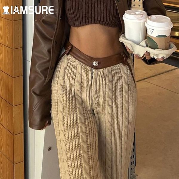 iamsure loose basic solid knitted pants casual high waisted wide leg women s trousers autumn winter capris streetwear 220720, Black;white
iamsure loose basic solid knitted pants casual high waisted wide leg women s trousers autumn winter capris streetwear 220720, Black;white