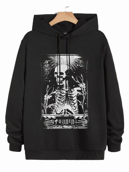 men's hoodies & sweatshirts men letter & skeleton print drawstring hoodie d0h6#, Black
men's hoodies & sweatshirts men letter & skeleton print drawstring hoodie d0h6#, Black