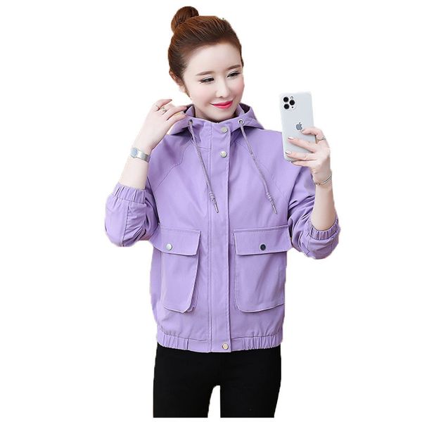 women s jackets fashion women jacket autumn hooded windbreaker female long sleeve casual basic coat loose short thin outwear 220905, Black;brown
women s jackets fashion women jacket autumn hooded windbreaker female long sleeve casual basic coat loose short thin outwear 220905, Black;brown