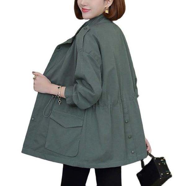 women s jackets spring autumn trench women coat casual coats pocket zipper female windbreaker middle aged basic r1846 220905, Black;brown
women s jackets spring autumn trench women coat casual coats pocket zipper female windbreaker middle aged basic r1846 220905, Black;brown