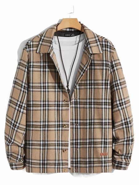 men's jackets men 1pc plaid print jacket 2022 new g48j#, Black;brown
men's jackets men 1pc plaid print jacket 2022 new g48j#, Black;brown