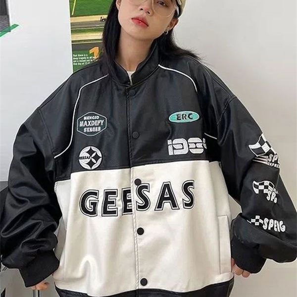 womens jackets american retro pu letter embroidered jacket women casual contrast colors baseball uniform y2k high street motorcycle jacket 2, Black;brown
womens jackets american retro pu letter embroidered jacket women casual contrast colors baseball uniform y2k high street motorcycle jacket 2, Black;brown