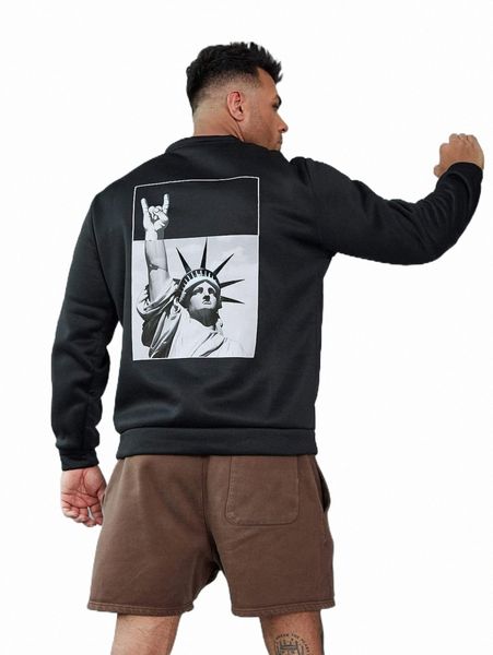 men's hoodies & sweatshirts extended sizes men statue of liberty print thermal lined sweatshirt p6b4#, Black
men's hoodies & sweatshirts extended sizes men statue of liberty print thermal lined sweatshirt p6b4#, Black