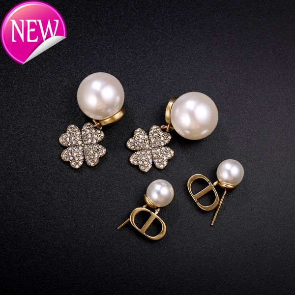 luxury brand design earrings d family / di new cd pearl earrings women's net red same clover with diamond, Golden;silver
luxury brand design earrings d family / di new cd pearl earrings women's net red same clover with diamond, Golden;silver