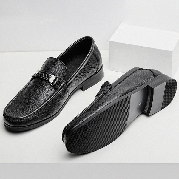 dress shoes genuine leather men's casual summer handmade natural cow loafers #tt730 220905, Black
dress shoes genuine leather men's casual summer handmade natural cow loafers #tt730 220905, Black