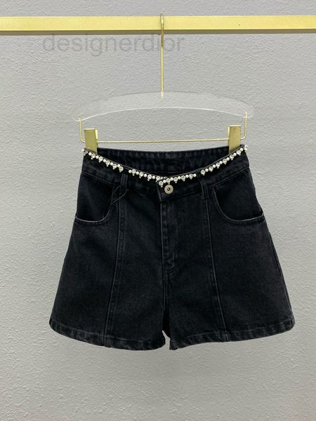 women's jeans designer heavy pearl rhinestone high waist black a-shaped jeans fashionable and versatile slim shorts careful machine pan, Blue
women's jeans designer heavy pearl rhinestone high waist black a-shaped jeans fashionable and versatile slim shorts careful machine pan, Blue