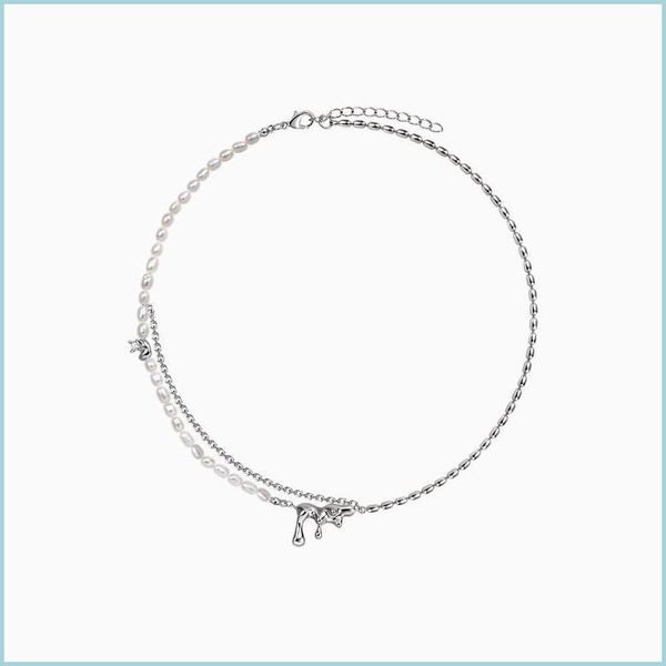 chokers chokers original design temperament fashionable freshwater pearl stitching melted metal clavicle chain neckwear for women dro dh7i0, Golden;silver
chokers chokers original design temperament fashionable freshwater pearl stitching melted metal clavicle chain neckwear for women dro dh7i0, Golden;silver