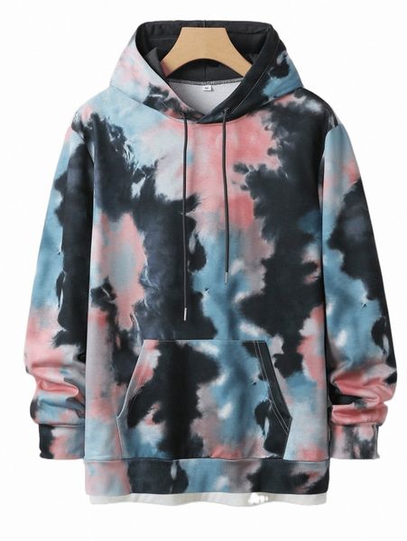 men's hoodies & sweatshirts men tie dye kangaroo pocket drawstring hoodie k28u#, Black
men's hoodies & sweatshirts men tie dye kangaroo pocket drawstring hoodie k28u#, Black