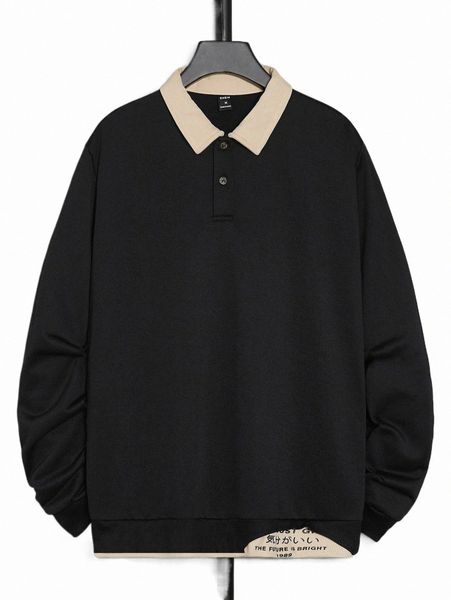 men's hoodies & sweatshirts men letter graphic contrast collar sweatshirt a03b#, Black
men's hoodies & sweatshirts men letter graphic contrast collar sweatshirt a03b#, Black