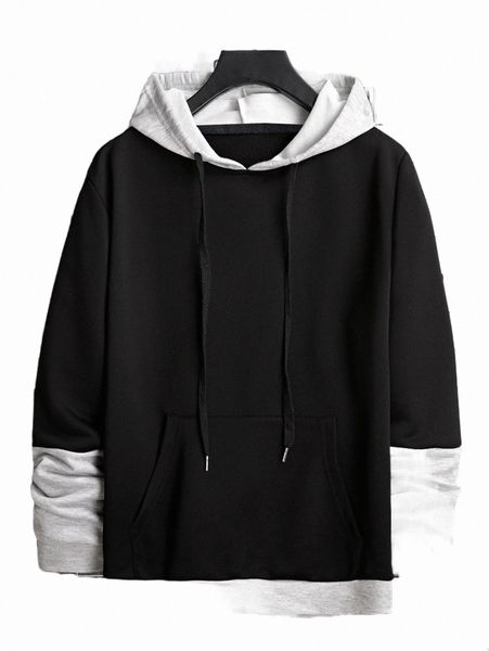 men's hoodies & sweatshirts men colorblock kangaroo pocket drawstring hoodie q7wu#, Black
men's hoodies & sweatshirts men colorblock kangaroo pocket drawstring hoodie q7wu#, Black