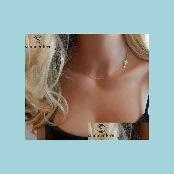pendant necklaces simple style sier gold plating cross pendant choker necklace for women stainless steel jesus pray religio mjfashion dhimn, Silver
pendant necklaces simple style sier gold plating cross pendant choker necklace for women stainless steel jesus pray religio mjfashion dhimn, Silver