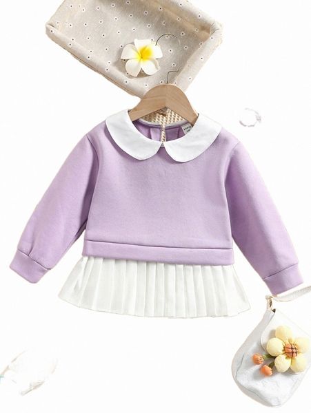 others apparel toddler girls peter-pan collar pleated hem 2 in 1 sweatshirt 54hh#, Black;white
others apparel toddler girls peter-pan collar pleated hem 2 in 1 sweatshirt 54hh#, Black;white