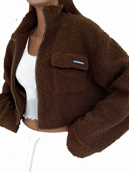 women's jackets dazy letter patched detail drop shoulder crop teddy jacket w3g0#, Black;brown
women's jackets dazy letter patched detail drop shoulder crop teddy jacket w3g0#, Black;brown