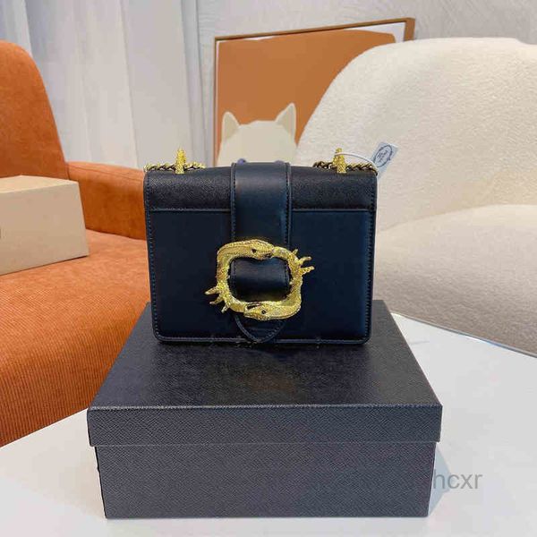 shoulder bags women gold chain handbag shoulder leather designer bags color matching crossbody female metal buckle