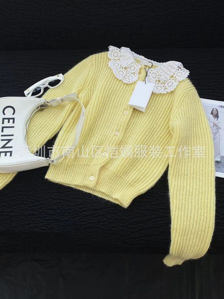 women's sweaters designer ce home 22 autumn winter new product lace hollow doll neck chicken yellow mohair knitted cardigan coat shenzh, White;black
women's sweaters designer ce home 22 autumn winter new product lace hollow doll neck chicken yellow mohair knitted cardigan coat shenzh, White;black