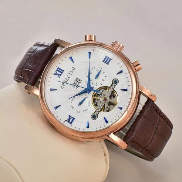 new arrival moderno multi function calendar men's watch automatic machinery cowhide stainless steel bracelet 42mm tourbillon movement w, Slivery;brown
new arrival moderno multi function calendar men's watch automatic machinery cowhide stainless steel bracelet 42mm tourbillon movement w, Slivery;brown