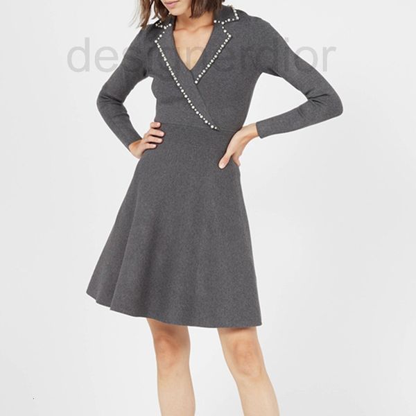 casual dresses designer fadan autumn / winter hepburn style suit collar beaded trim slim knit dress vjo1, Black;gray
casual dresses designer fadan autumn / winter hepburn style suit collar beaded trim slim knit dress vjo1, Black;gray