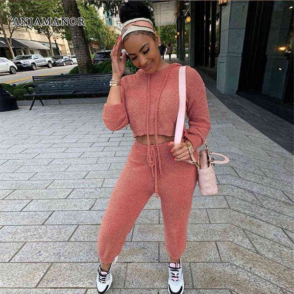 women's two piece pants anjamanor athleisure women two piece pants set casual pink fleece tracksuit cropped hoodie joggers sports sweat, White
women's two piece pants anjamanor athleisure women two piece pants set casual pink fleece tracksuit cropped hoodie joggers sports sweat, White