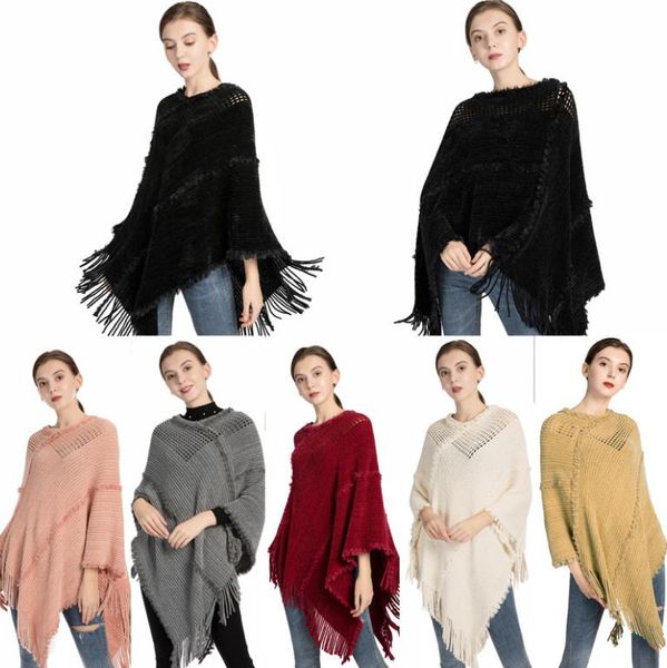 women's knitted cape with fringed hem fashion crochet pullover poncho for winter fall solid plus size, Black
women's knitted cape with fringed hem fashion crochet pullover poncho for winter fall solid plus size, Black