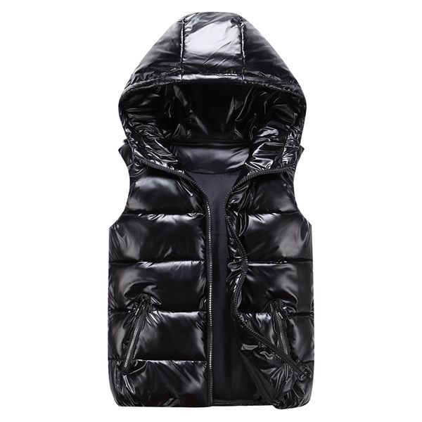 men's vests manwoman child winter hooded glossy cotton casual waistcoat sleeveless jacket warm overcoats hat 220905, Black;white
men's vests manwoman child winter hooded glossy cotton casual waistcoat sleeveless jacket warm overcoats hat 220905, Black;white