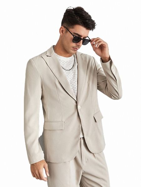 men's suits & blazers men flap detail single button blazer t5nk#, White;black