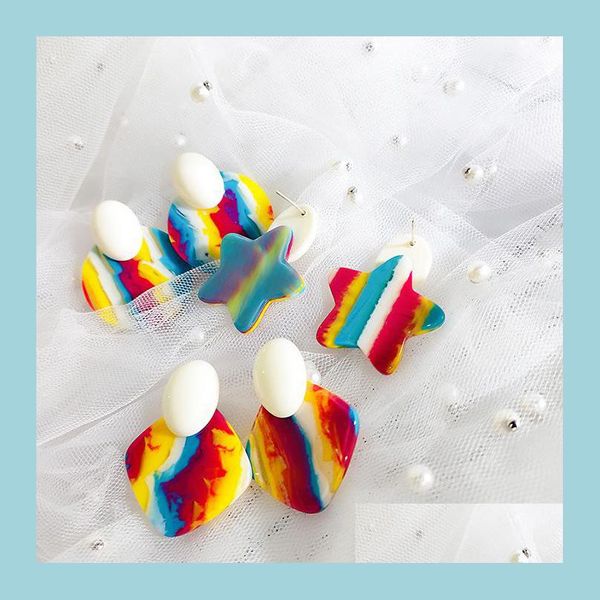 charm fashion s925 sier rainbow earrings for women cute colorf acrylic round square star stud girls party ear studs drop deli bdehome dhdm7, Golden
charm fashion s925 sier rainbow earrings for women cute colorf acrylic round square star stud girls party ear studs drop deli bdehome dhdm7, Golden