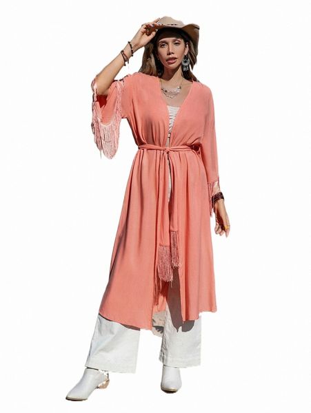 women's swimwear rusttydustty fringe trim drop shoulder belted kimono o4wh#, White;black
women's swimwear rusttydustty fringe trim drop shoulder belted kimono o4wh#, White;black