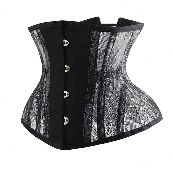 hourglass waist trainer corset short torso underbust gothic lace bustiers women, Black;white
hourglass waist trainer corset short torso underbust gothic lace bustiers women, Black;white
