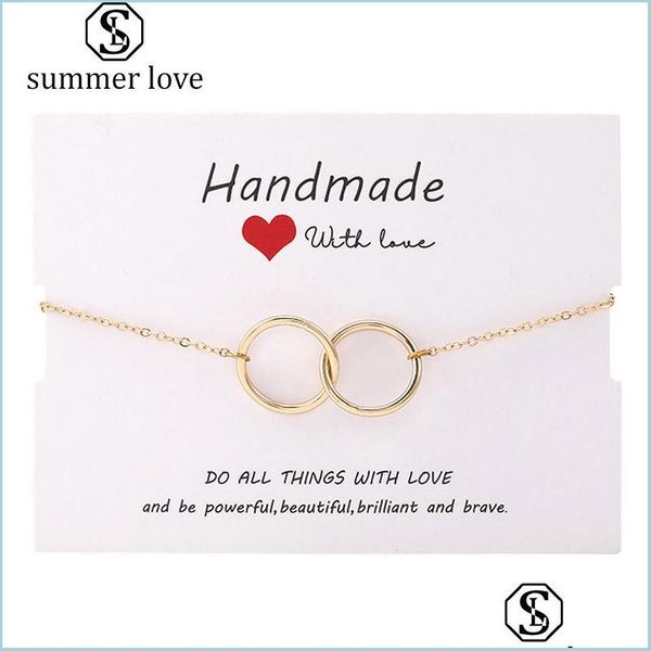 link chain fashion double circle charm bracelet for women handmade round ring gold sier copper chain link braceletsperson bdejewelry dhvmy, Black
link chain fashion double circle charm bracelet for women handmade round ring gold sier copper chain link braceletsperson bdejewelry dhvmy, Black