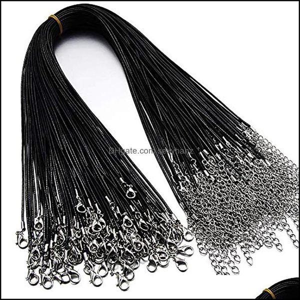 chains black leather cord rope chain necklace waxed lobster claw clasp bk for jewelry making string diy accessories drop delivery 202 dh6ma, Silver
chains black leather cord rope chain necklace waxed lobster claw clasp bk for jewelry making string diy accessories drop delivery 202 dh6ma, Silver