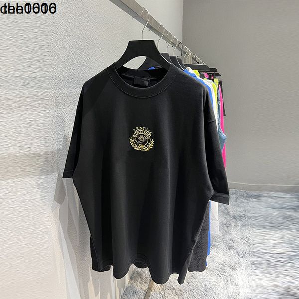 high version b family tee angel buckle ear of wheat embroidery pullover round neck loose t-shirt spring summer short sleeve balencaigass, White;black
high version b family tee angel buckle ear of wheat embroidery pullover round neck loose t-shirt spring summer short sleeve balencaigass, White;black