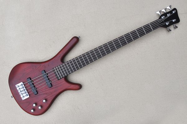 factory custom 5 strings electric bass guitar chrome hardwares ash body matte red brown active circuit offer customized
factory custom 5 strings electric bass guitar chrome hardwares ash body matte red brown active circuit offer customized