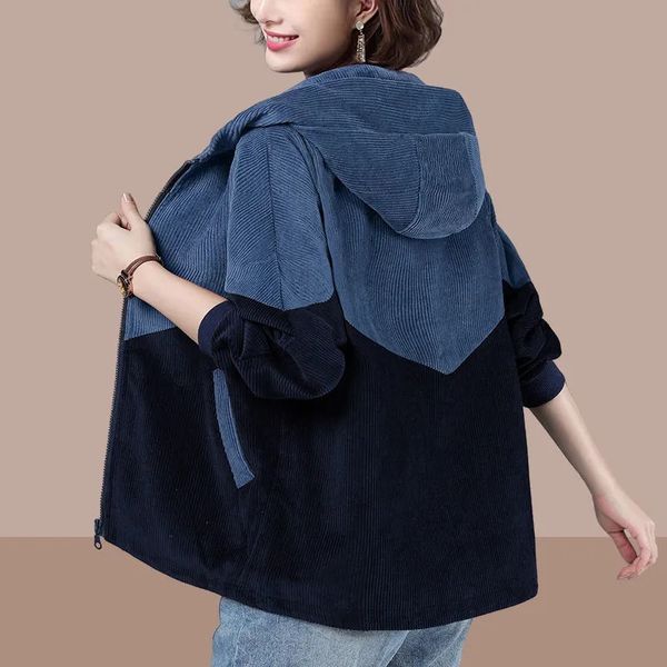 women s jackets autumn women jacket long sleeve hooded corduroy casual coat female windbreaker loose outwear 4xl 220905, Black;brown
women s jackets autumn women jacket long sleeve hooded corduroy casual coat female windbreaker loose outwear 4xl 220905, Black;brown