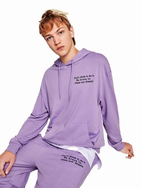 men's hoodies & sweatshirts men slogan graphic kangaroo pocket hoodie 42jz#, Black
men's hoodies & sweatshirts men slogan graphic kangaroo pocket hoodie 42jz#, Black