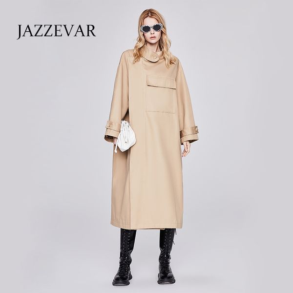 women's trench coats jazzevar spring autumn women casual khaki trench coat female loose clothing fashion street oversized jackets outer, Tan;black
women's trench coats jazzevar spring autumn women casual khaki trench coat female loose clothing fashion street oversized jackets outer, Tan;black