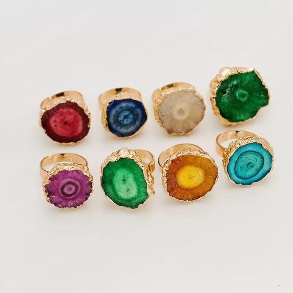 irregular natural crystal gold plated handmade colorful ring for women girl party club decor adjustable fashion jewelry, Silver
irregular natural crystal gold plated handmade colorful ring for women girl party club decor adjustable fashion jewelry, Silver