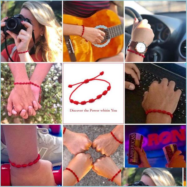 link chain 10pcs 7 knots red string link bracelet handmade protection eye good luck amet for success prosperity couples f ffshop2001 dhyf5, Black
link chain 10pcs 7 knots red string link bracelet handmade protection eye good luck amet for success prosperity couples f ffshop2001 dhyf5, Black