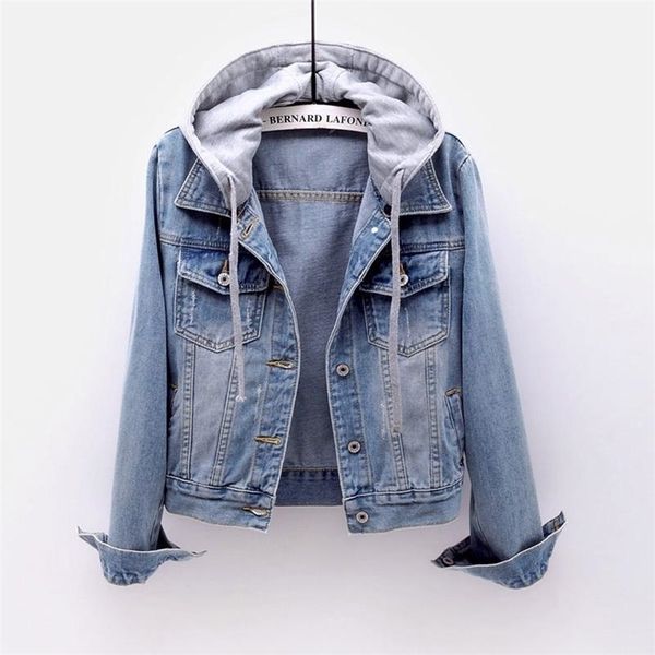 women s jackets autumn casual denim vintage long sleeve jean hooded jeans coat female 5xl 220905, Black;brown
women s jackets autumn casual denim vintage long sleeve jean hooded jeans coat female 5xl 220905, Black;brown