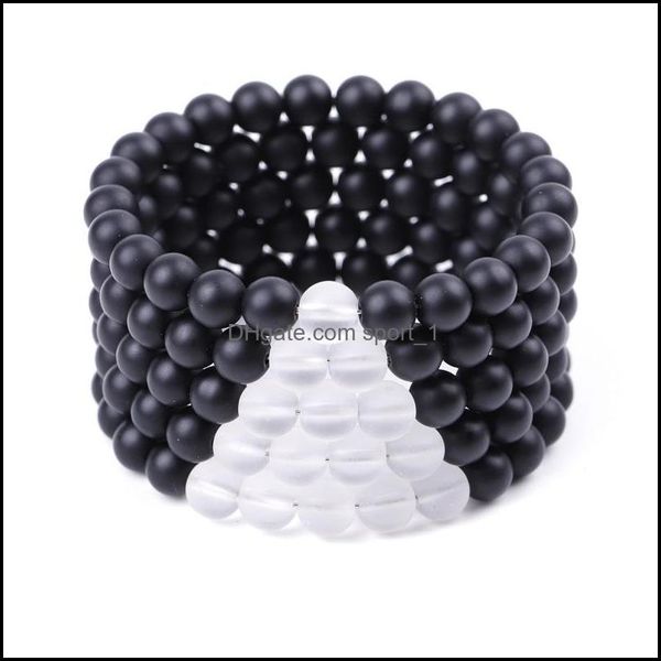 charm bracelets lover matted black white glass beads bracelet men buddha handmade bracelets summer women jewelry gift drop delivery 20 dhajx, Golden;silver
charm bracelets lover matted black white glass beads bracelet men buddha handmade bracelets summer women jewelry gift drop delivery 20 dhajx, Golden;silver