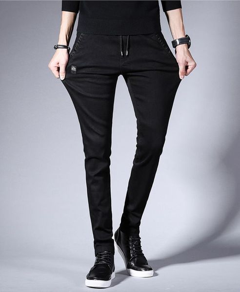 men's jeans fall/winter men's elastic waist stretch pencil slacks for young students, Blue
men's jeans fall/winter men's elastic waist stretch pencil slacks for young students, Blue