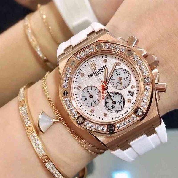 women's watch multi-function diamond selling roya1 0ak offshore series versatile, Slivery;brown
women's watch multi-function diamond selling roya1 0ak offshore series versatile, Slivery;brown